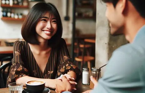 男性と会話するイメージ