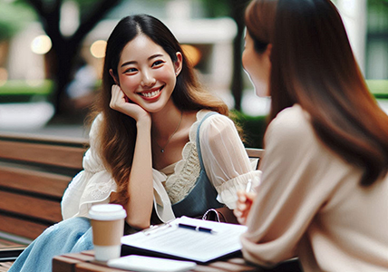 和やかな会話のイメージ