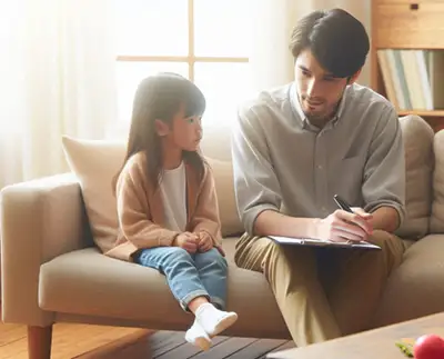 子どもの相談を受けるイメージ