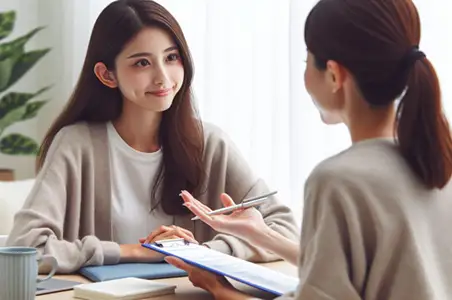 保健所で相談中のイメージ